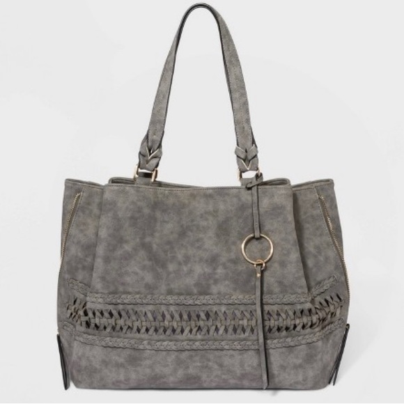 VR NYC Woven Braid Tote Handbag - Picture 11 of 11